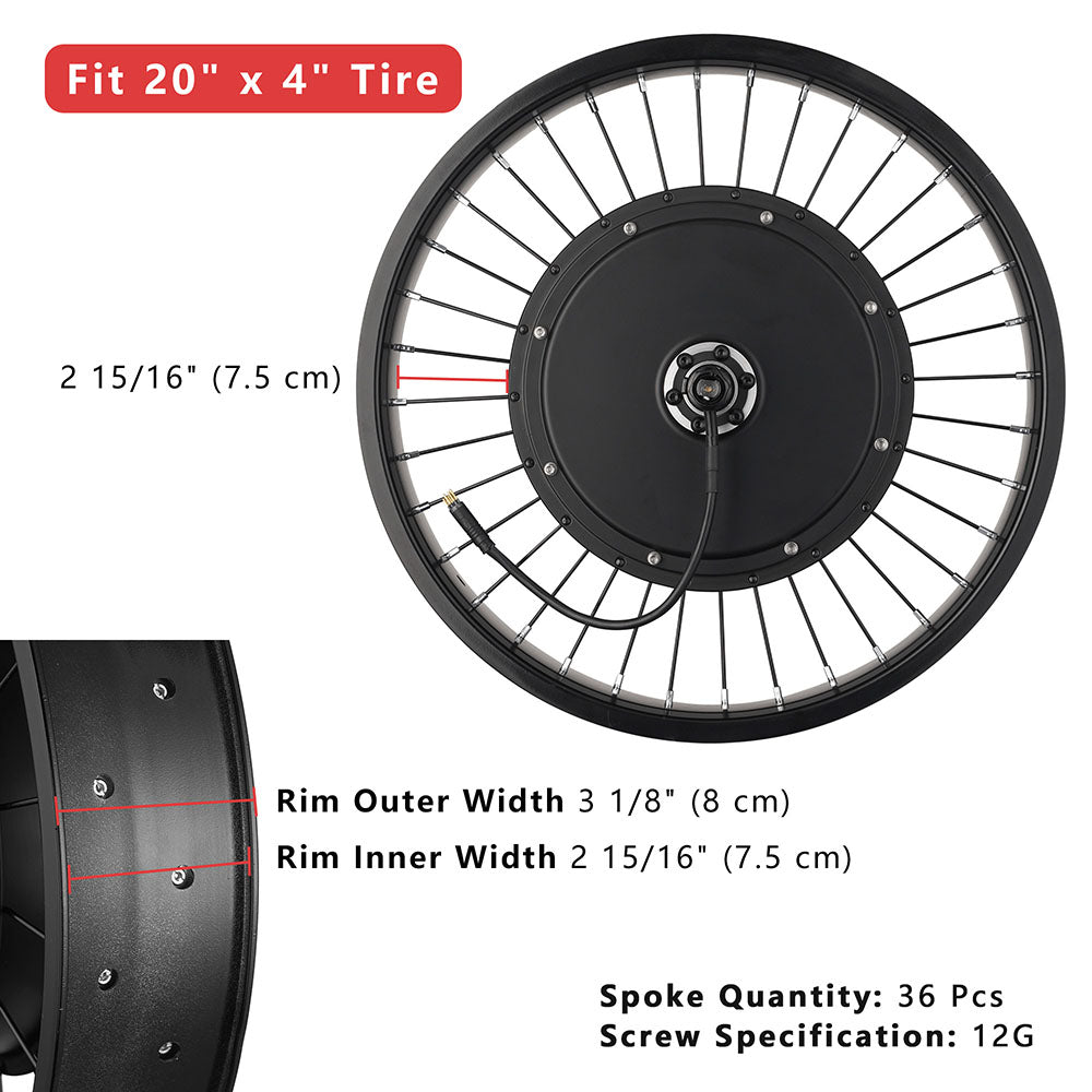 20 inch front hub motor hotsell