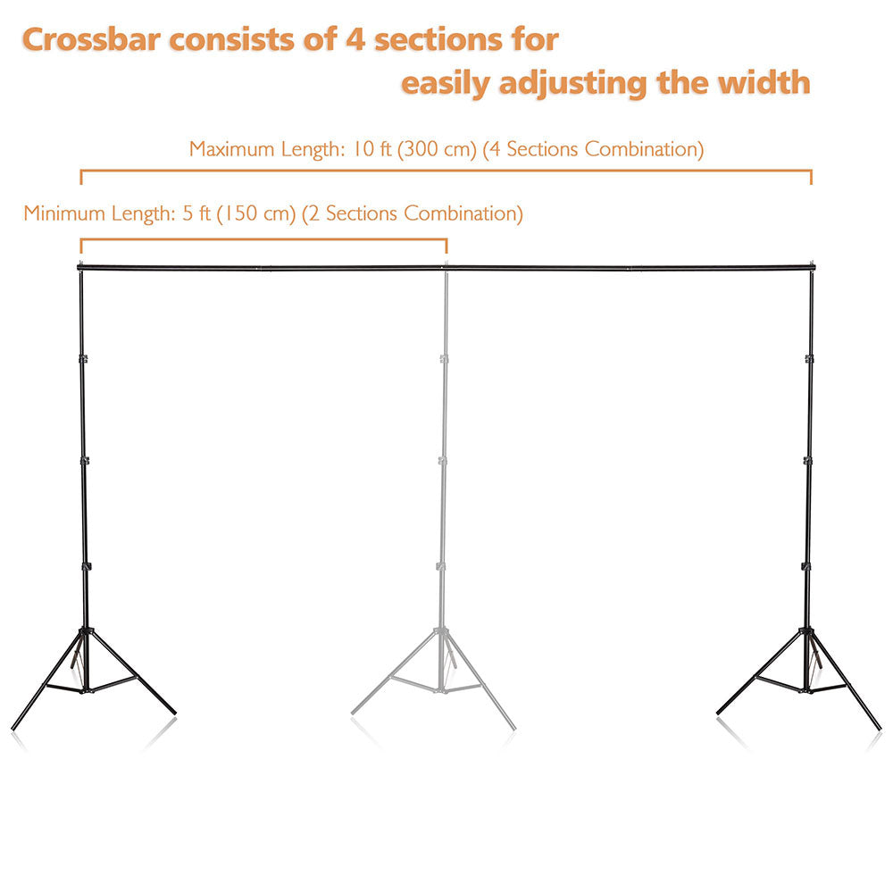 Yescom 10'x 8' 6" Adjustable Photography Background Support Image