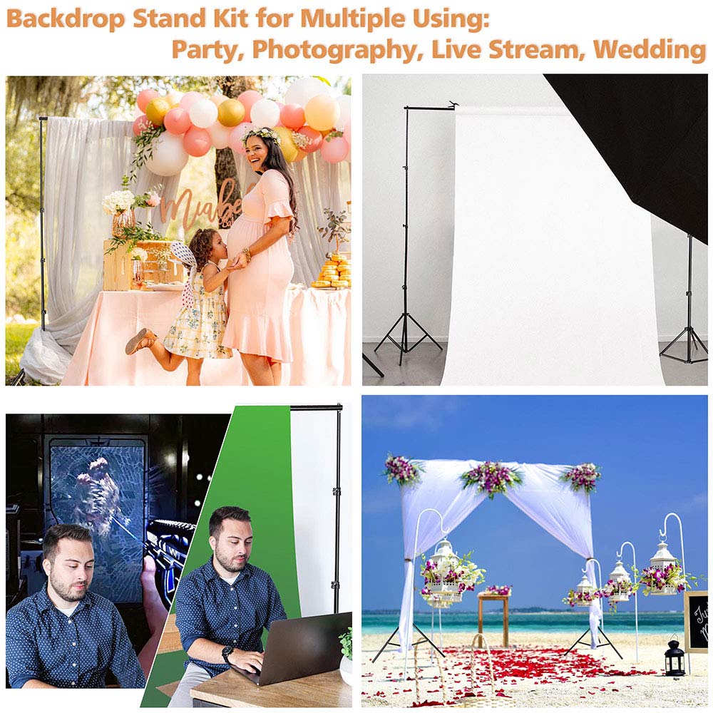 Yescom 10'x 8' 6" Adjustable Photography Background Support Image