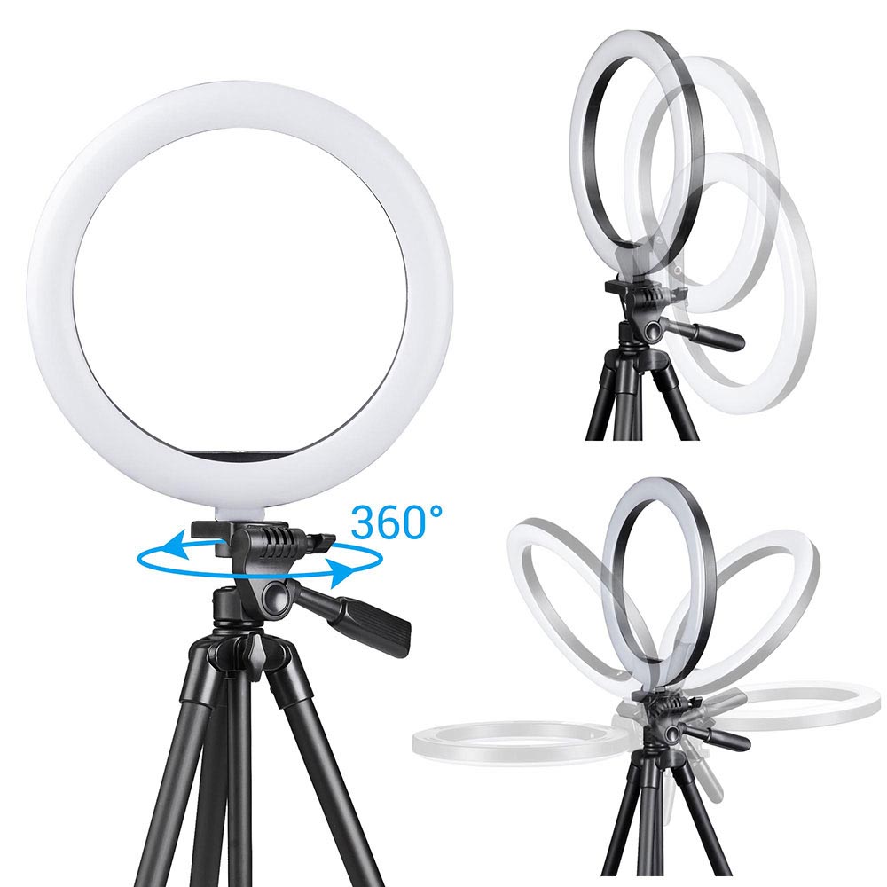 Yescom 10" Ring Light w/ Stand Angeleye Photo Video Social Lighting Image