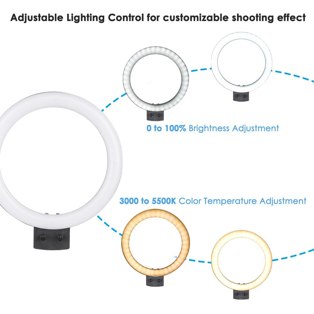 Yescom 8" Ring Light w/ Stand Angeleye Photo Video Social Lighting Image