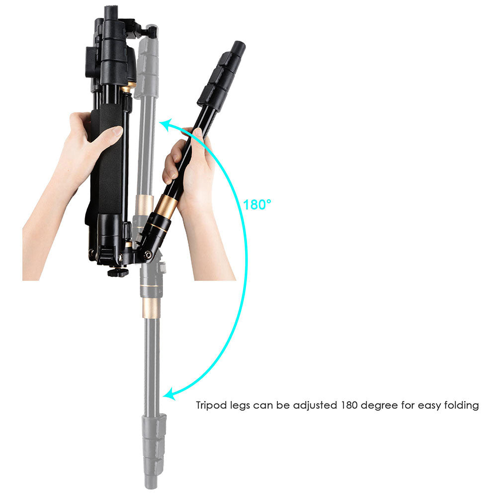 Yescom Pro Aluminum DSLR Camera Tripod Monopod & Ball Head Image