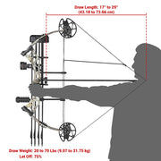 Yescom Archery Compound Bow Kit & 12 Carbon Arrows Fishing Bow Image