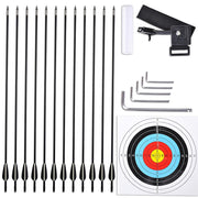 Yescom Archery Compound Bow Kit & 12 Carbon Arrows Fishing Bow Image