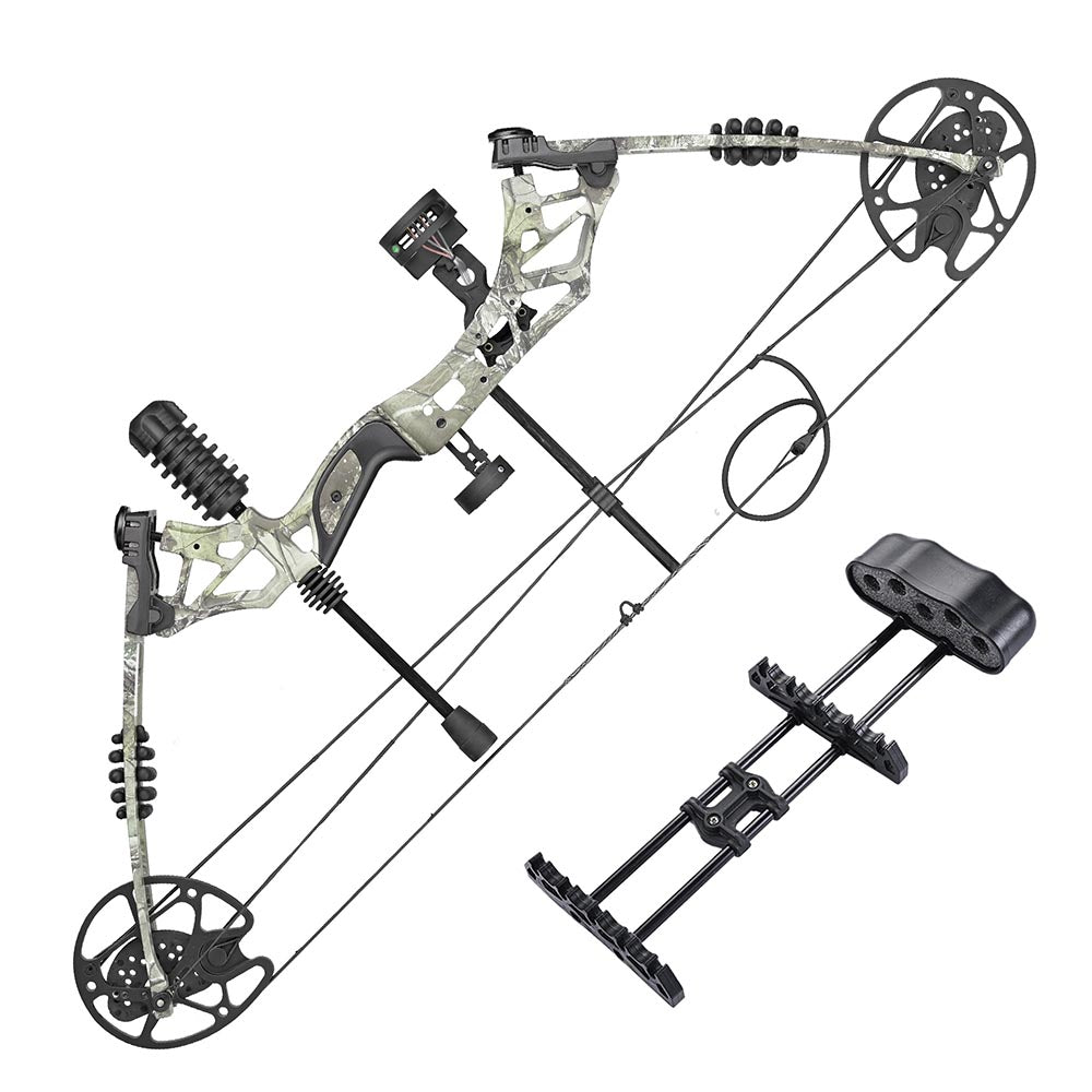 Yescom Archery Compound Bow Kit & 12 Carbon Arrows Fishing Bow Image