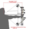 Yescom Left Hand Compound Bow Kit 12 Carbon Arrows 20-70 lbs