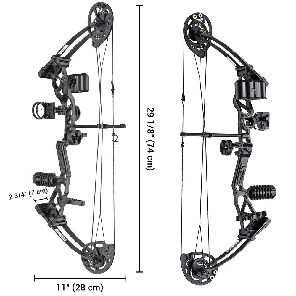 Yescom Youth Compound Bow Kit 16-28lbs with 6 Carbon Arrows Image