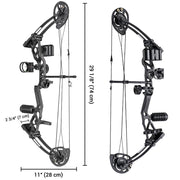 Yescom Youth Compound Bow Kit 16-28lbs with 6 Carbon Arrows Image