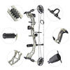 Yescom Archery Compound Bow Kit & 12 Carbon Arrows Fishing Bow