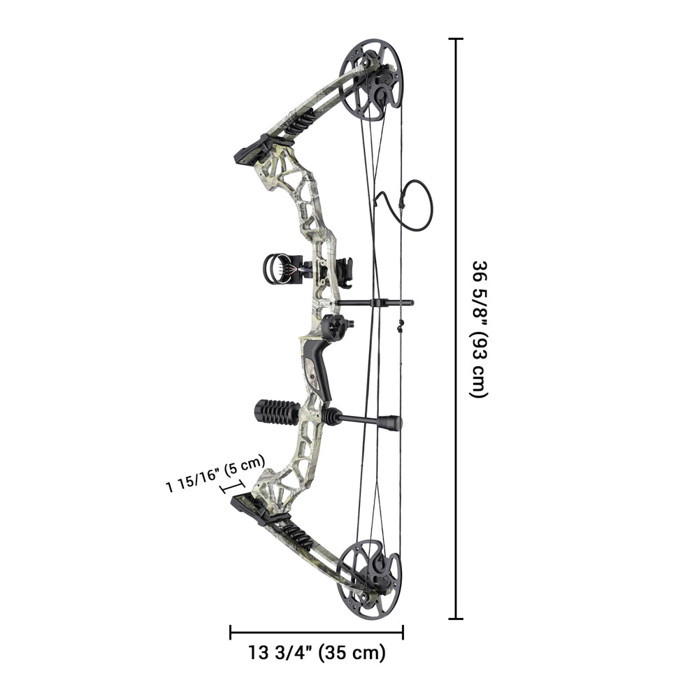 Yescom Archery Compound Bow Kit & 12 Carbon Arrows Fishing Bow Image