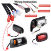 Yescom Golf Cart Halogen Headlight & LED Tail Light Kit for Club Car