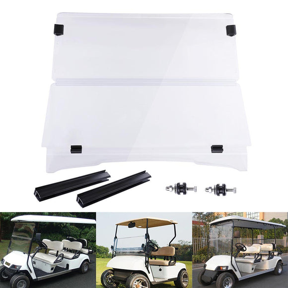 Yescom Golf Clear Windshield Fold Down Acrylic for EZGO TXT 1995-2013 Image