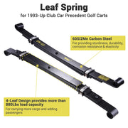 Yescom Heavy Duty Rear Leaf Springs 4-Leaf Kit for Club Car Precedent Image