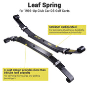 Yescom Heavy Duty Rear Leaf Springs 3-Leaf Kit for Club Car DS Image