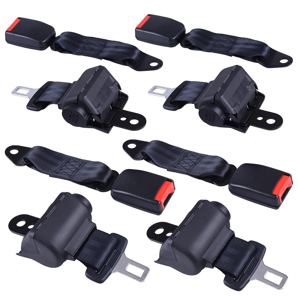 Yescom Universal Golf Cart Seat Belt Bracket Set Retractable 4 Pack Image