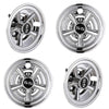 Yescom SS Golf Cart Hub Caps Set (4) 8 in Chrome EZGO Club Car Yamaha