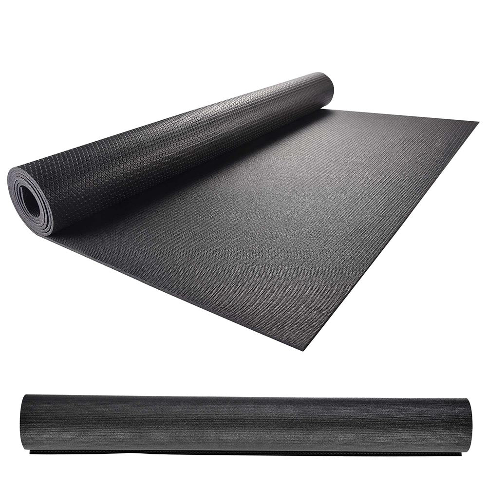 Yescom 3/16" Black Yoga Mat Workout Gym Floor Mat 6.5x3ft Image