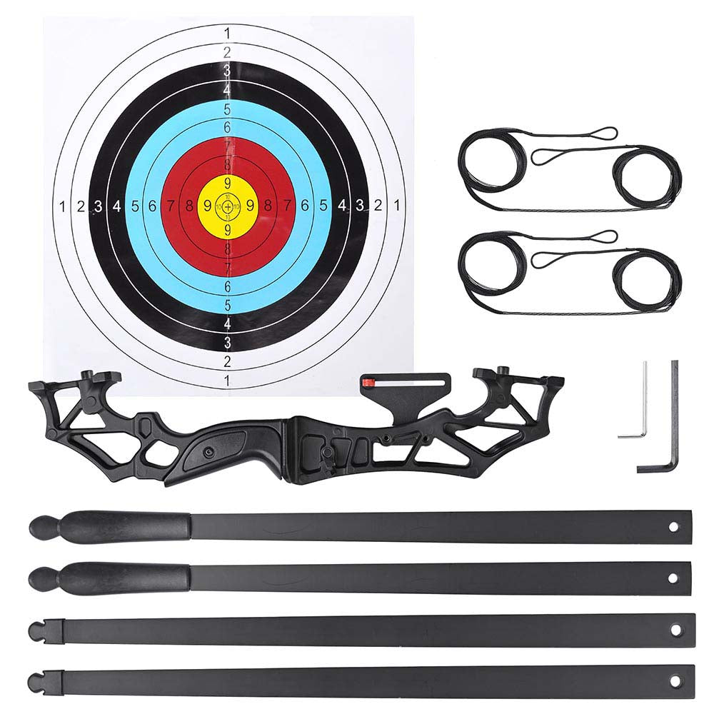 Yescom Recurve Bow Kit Longbow Right Hand 53in 40lbs Image