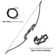 Yescom Recurve Bow Kit Longbow Right Hand 53in 40lbs Image