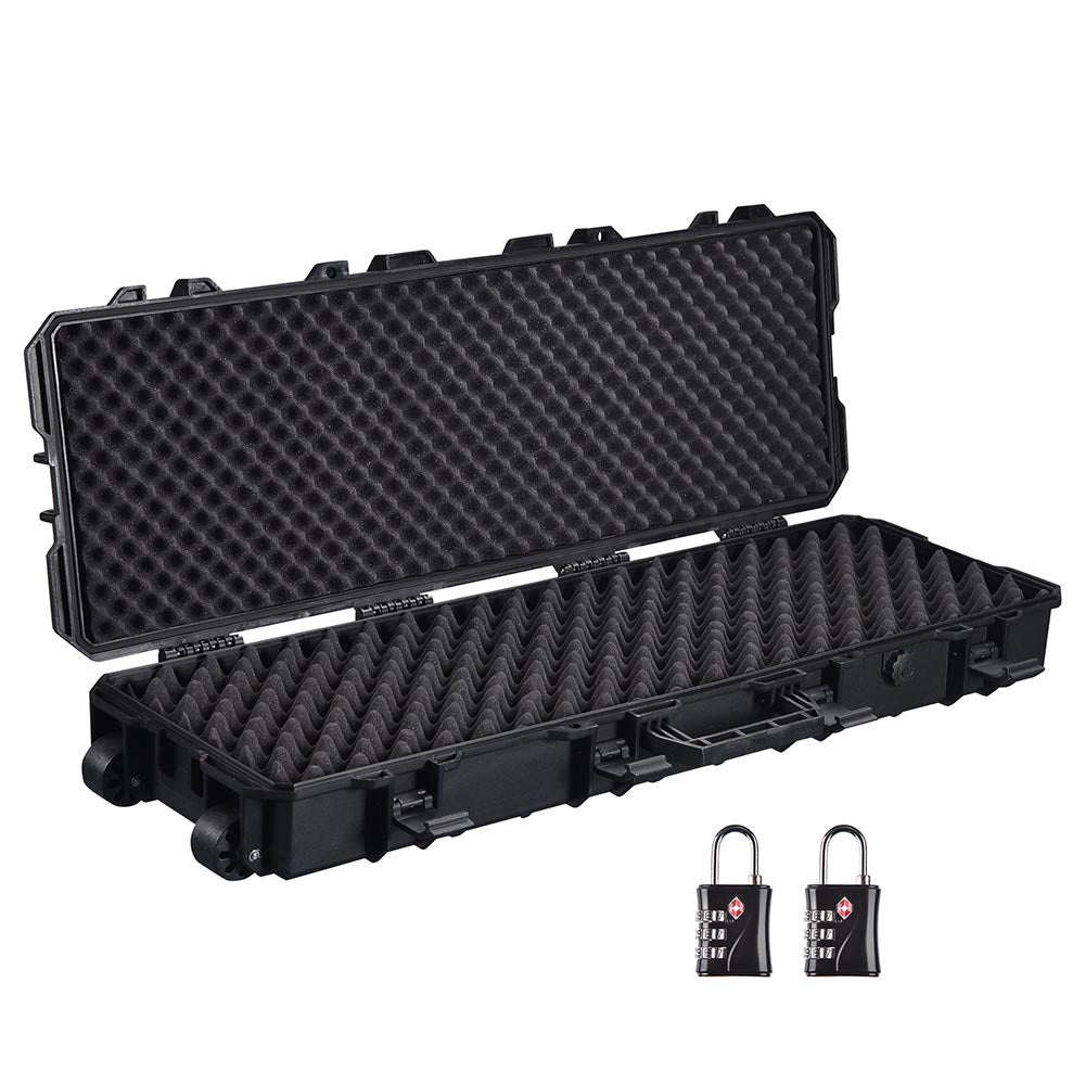 Yescom 53" Rolling Rifle Case with TSA Padlock Foam IP67 Image