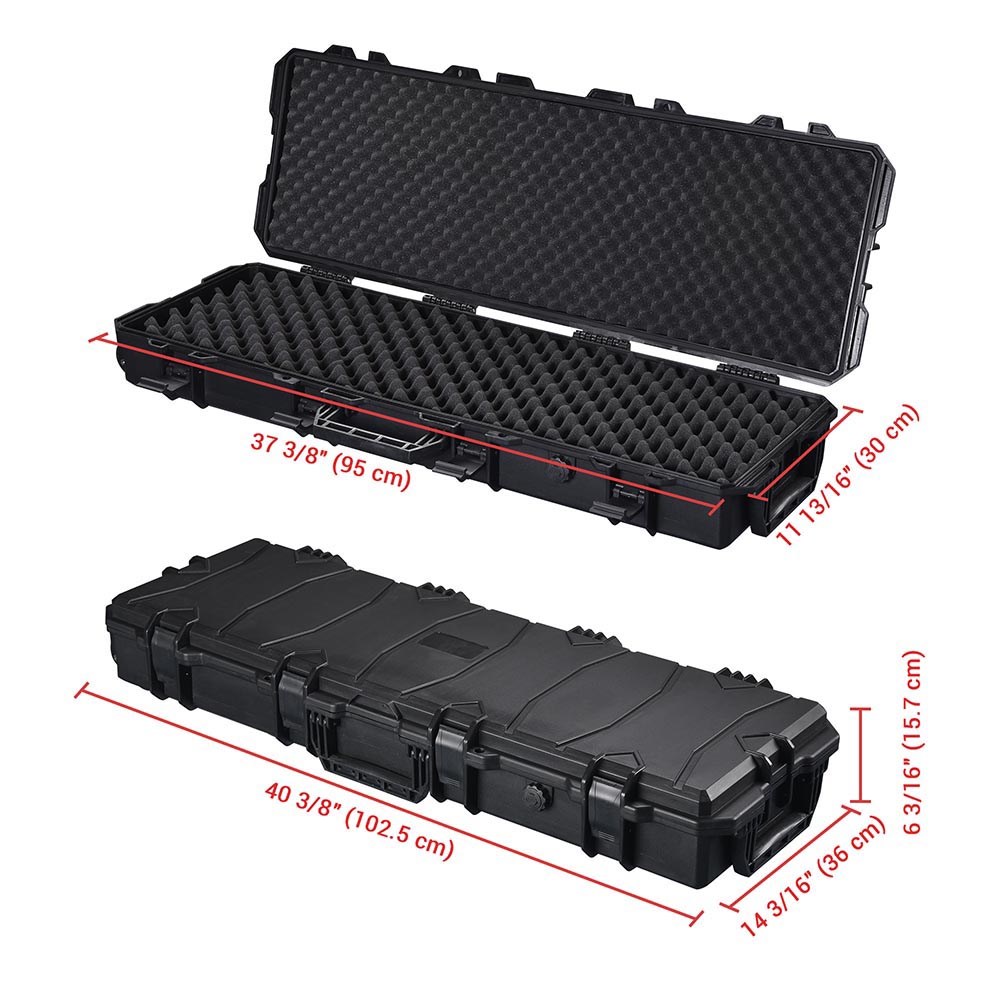 Yescom 40" Rolling Rifle Case with Foam TSA Padlocks IP67 Long Hard Case Image