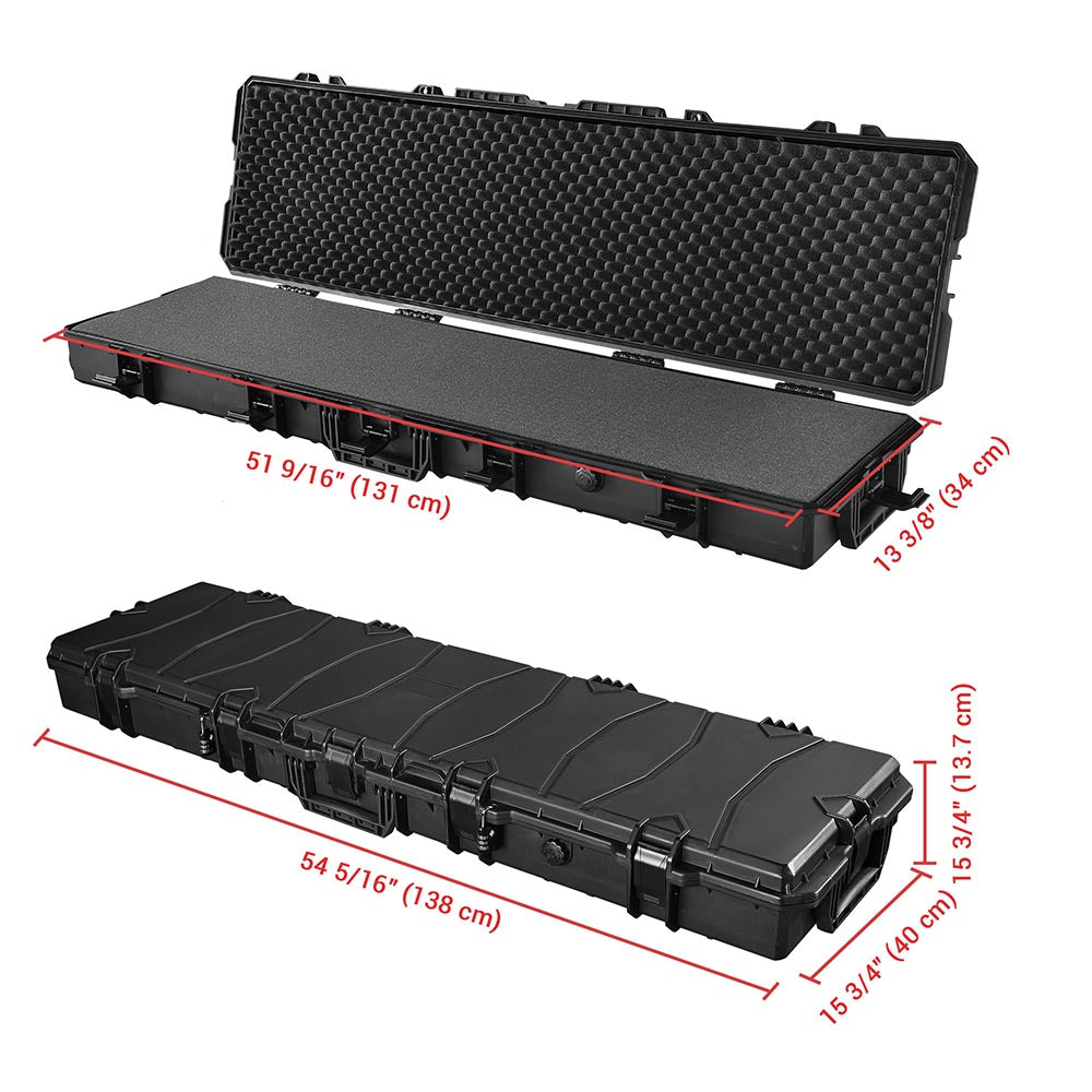 Yescom 53" Rolling Rifle Case with TSA Padlock Foam IP67 Image