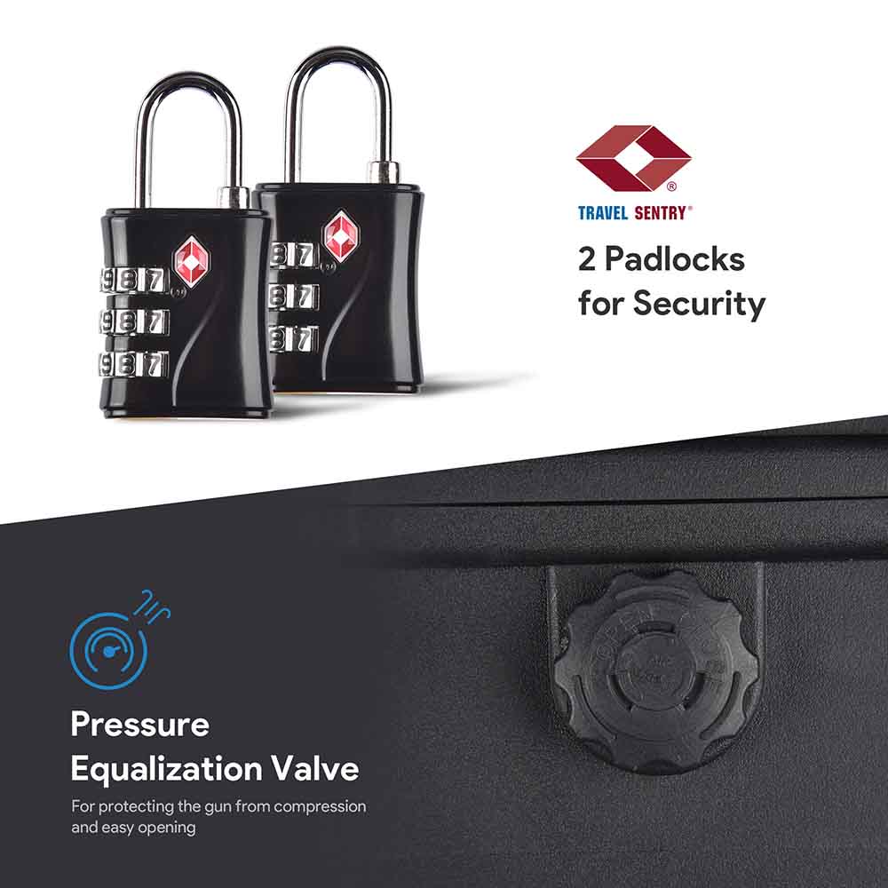 Yescom 53" Rolling Rifle Case with TSA Padlock Foam IP67 Image