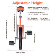 Yescom 16 inch Unicycle Wheel Frame Color Optional Image