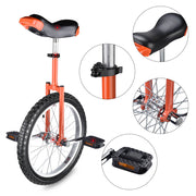 Yescom 18 inch Unicycle Wheel Frame Color Optional, Orange Image