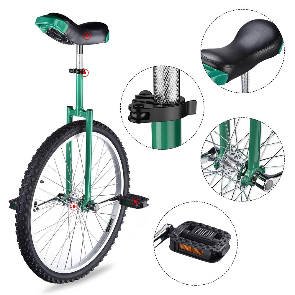 Yescom 24 inch Unicycle Wheel Frame Color Optional, Green Image