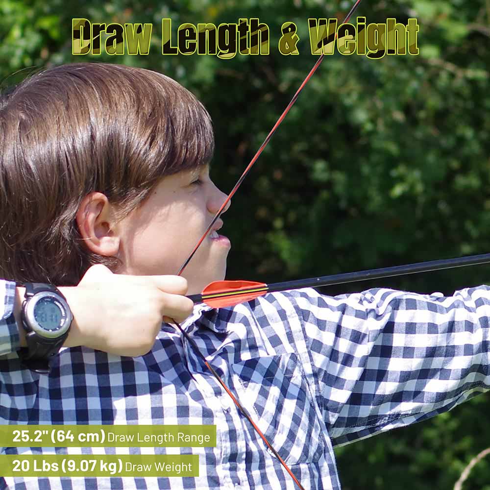 Yescom Youth Beginner Archery Compound Bow Set & 4 Arrows Image