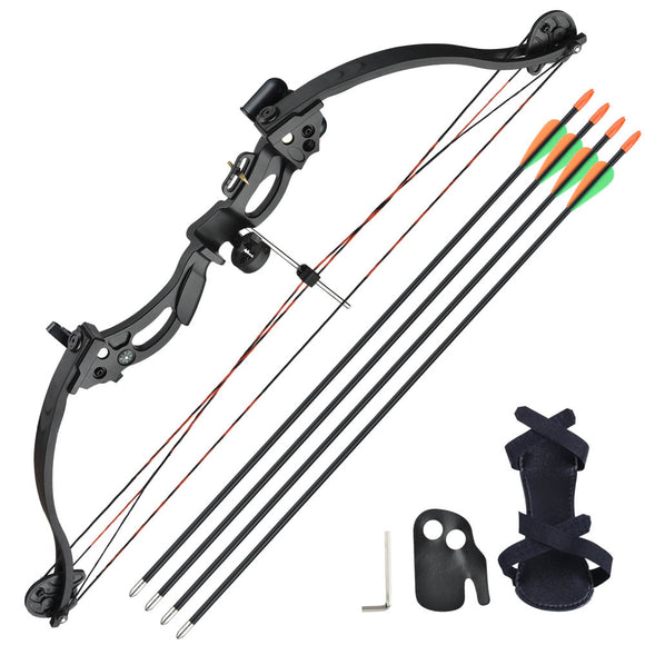 Yescom Youth Beginner Archery Compound Bow Set & 4 Arrows Image