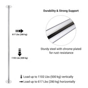 Yescom Spinning Static Removable Dance Pole D45mm 9ft Image