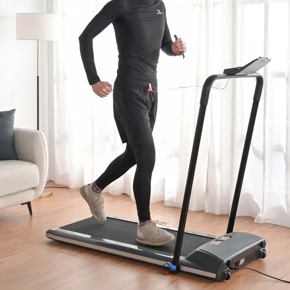 Yescom Underdesk Treadmill Walking Pad with Handrail Remote 1.5 HP Image