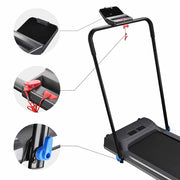 Yescom Underdesk Treadmill Walking Pad with Handrail Remote 1.5 HP Image