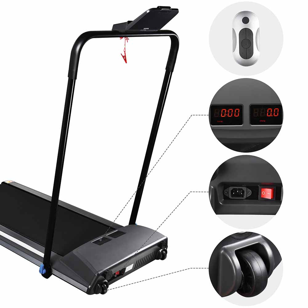 Yescom Underdesk Treadmill Walking Pad with Handrail Remote 1.5 HP Image