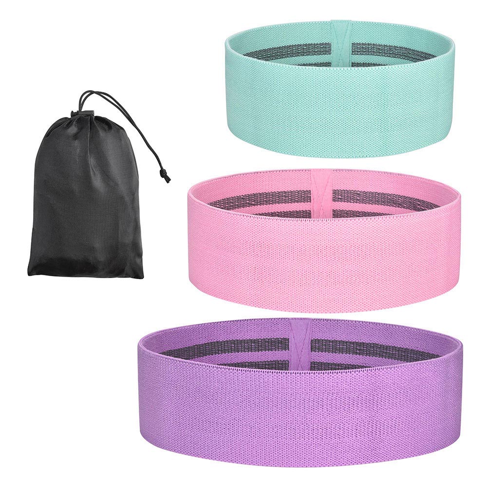 Yescom Fabric Resistance Bands w/ Bag Set of 3 (18-70lbs) Image