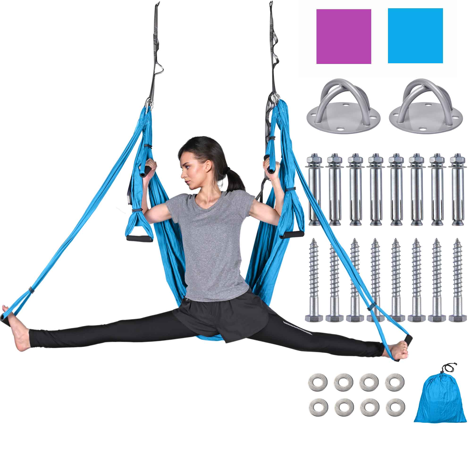 Wholesale Inversion Sling Hammock Custom Logo Aerial Yoga Swing at