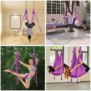 Yescom Yoga Swing Aerial Yoga Inversion Sling with Ceiling Hooks Image