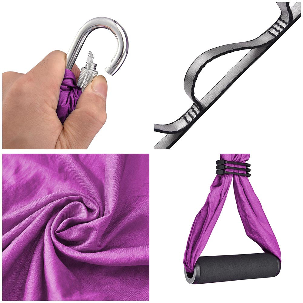 Yescom Yoga Swing Aerial Yoga Inversion Sling with Ceiling Hooks Image