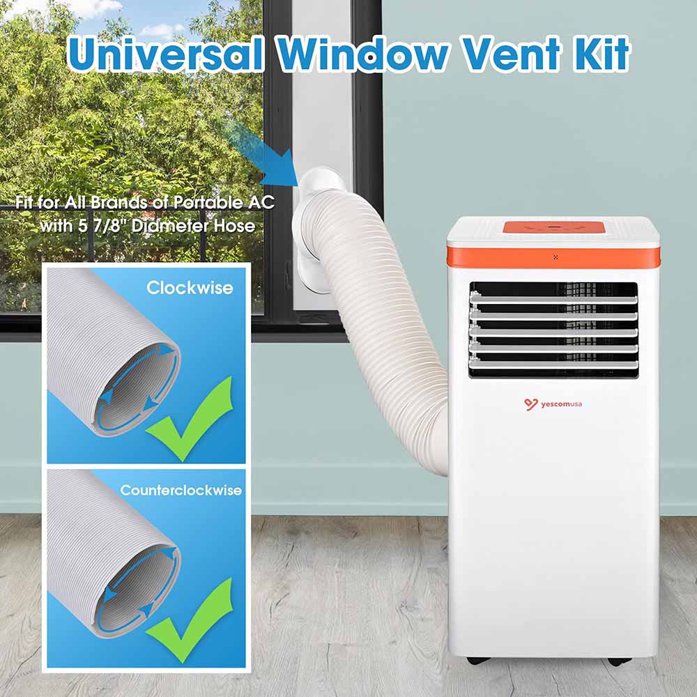 Yescom Window Vent Kit for Portable AC 5 7/8" Dia. Hose Image