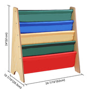 Yescom Kids Sling Bookshelf Book Storage Display Holder Image