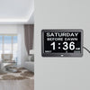 Yescom 10" Digital Alarm Clock For Elderly Seniors Memory Loss