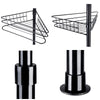 Aquaterior 4 Baskets Bathtub Corner Shower Caddy Adjustable Pole Black