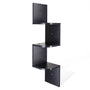 Yescom Corner Wall Shelf Wooden Floating Shelves 3 Tiers, Black Image