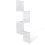 Yescom Corner Wall Shelf Wooden Floating Shelves 3 Tiers Image