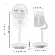 Yescom 11" Desk & Pedestal Fan with Remote Quiet Cooling Fan Image