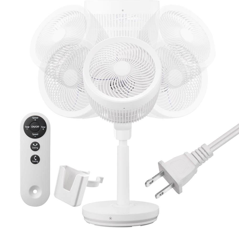 Yescom 11" Desk & Pedestal Fan with Remote Quiet Cooling Fan Image