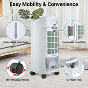 Yescom 65W 6L Portable Evaporative Air Cooler w/ Remote Image