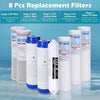 Yescom Under Sink Water Filter Replacement Cartridge 8 Pack